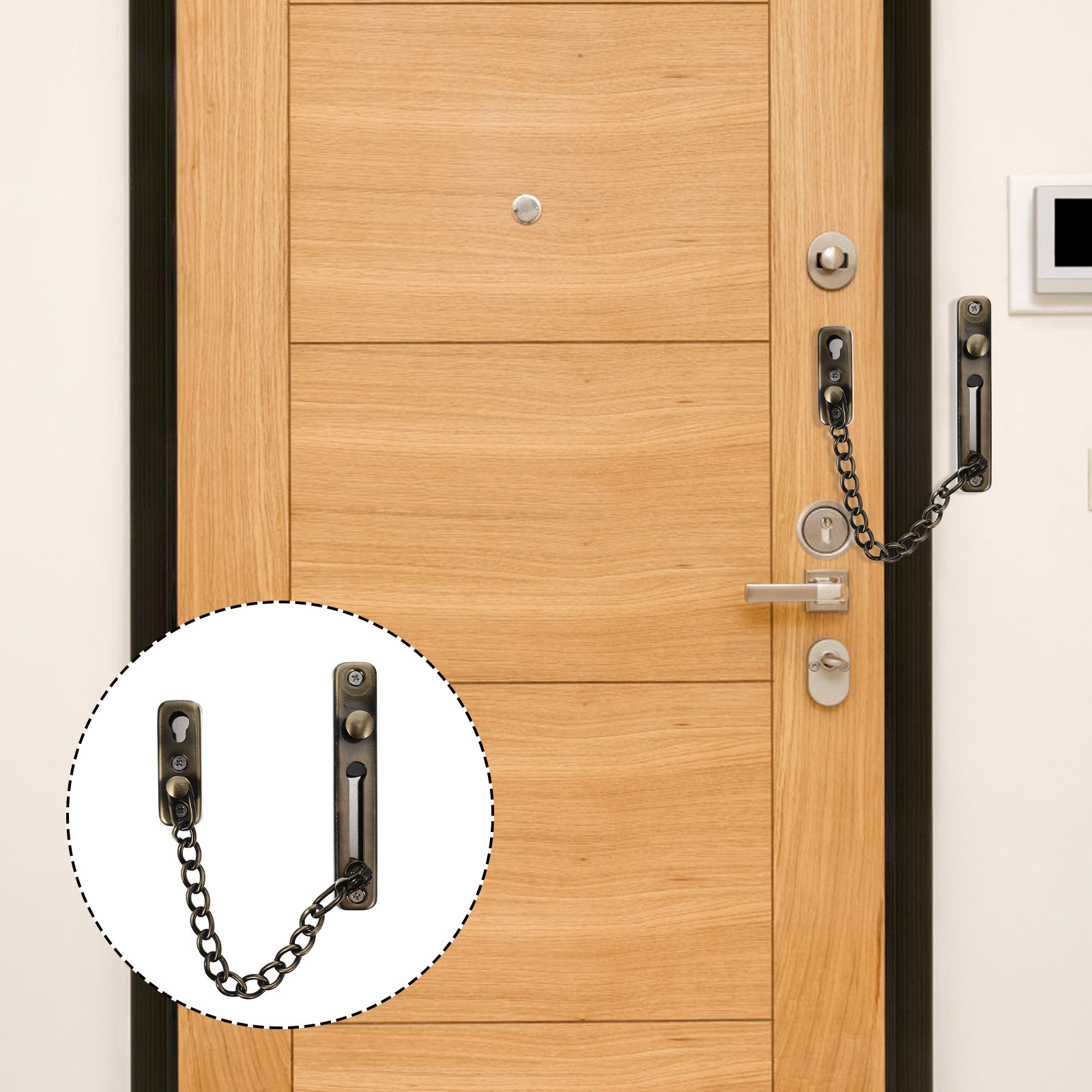 Drill-Free Stainless Steel Doo - Security Chain Door avaliação e preço