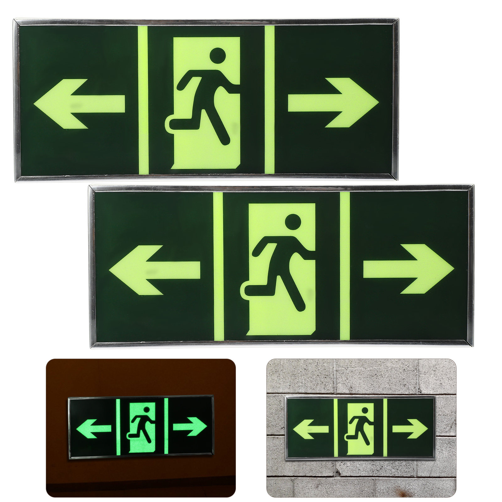 2Pcs Glow Exit Sticker Premium - Emergency Exit Sign avaliação e preço
