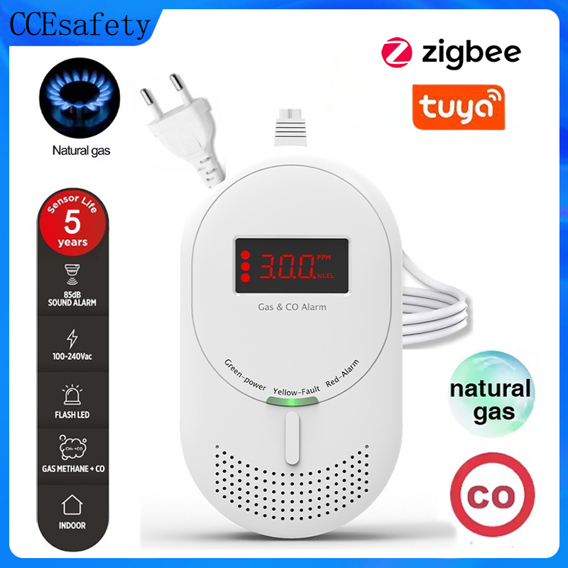 CCEsafety Zigbee Tuya Gas CO D - Co Detector Plug avaliação e preço