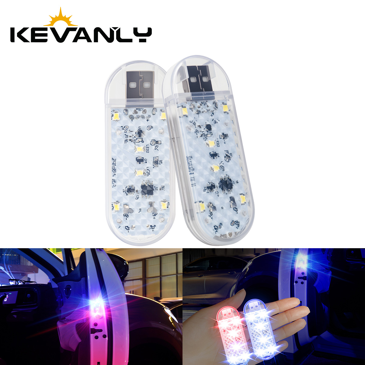 1/2pcs Car Door LED Strobe War - Emergency Exit Sign avaliação e preço