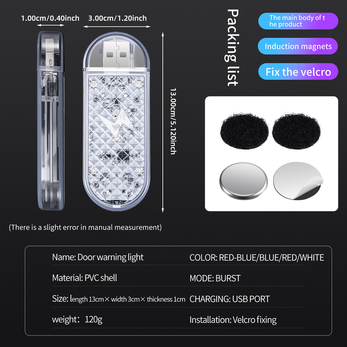 1/2pcs Car Door LED Strobe War - Emergency Exit Sign avaliação e preço