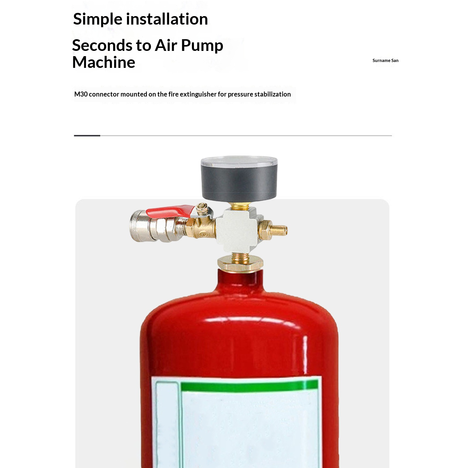 Small Air Tank Pressures Adapt - Fire Extinguisher Small avaliação e preço