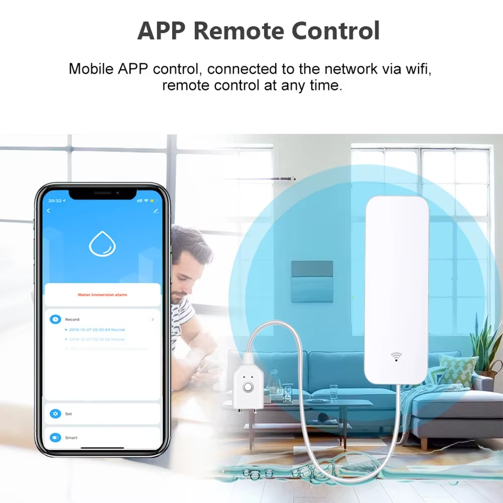 ZigBee WiFi Water Leak Sensor  - Water Alarm Sensor avaliação e preço