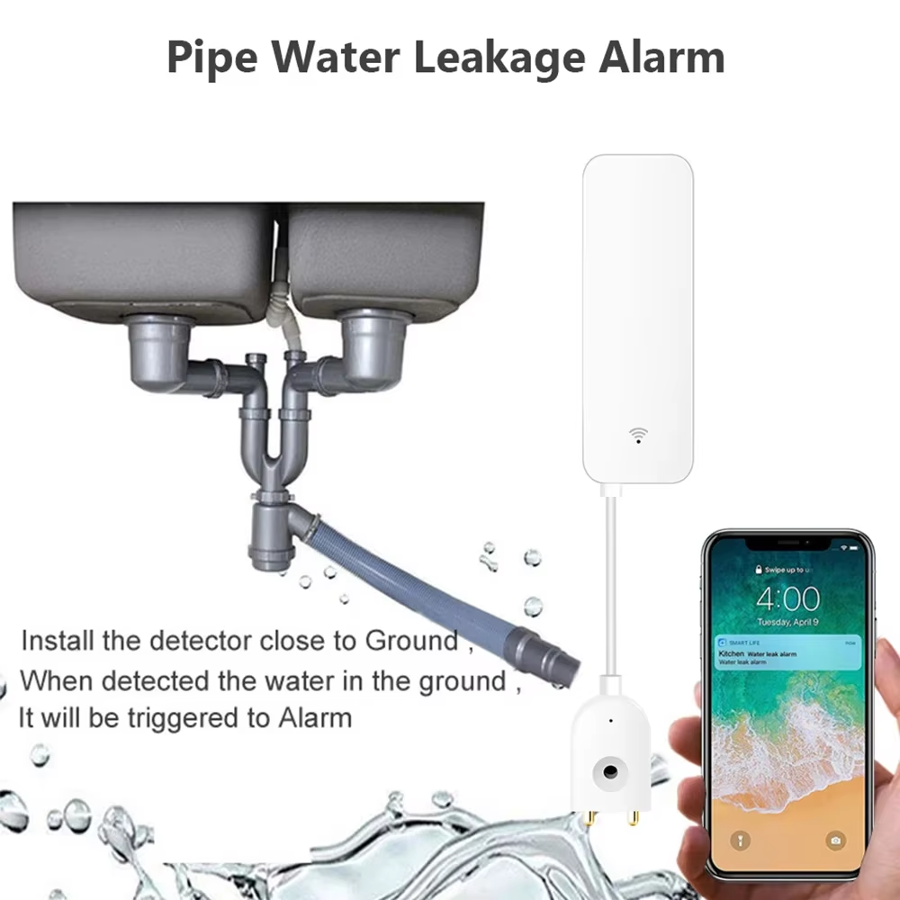 ZigBee WiFi Water Leak Sensor  - Water Alarm Sensor avaliação e preço