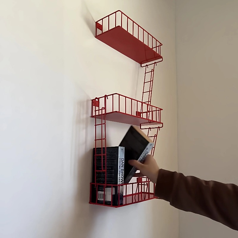 Fire Escape Wall Shelf, 3-Tier - Fire Escape Ladder avaliação e preço