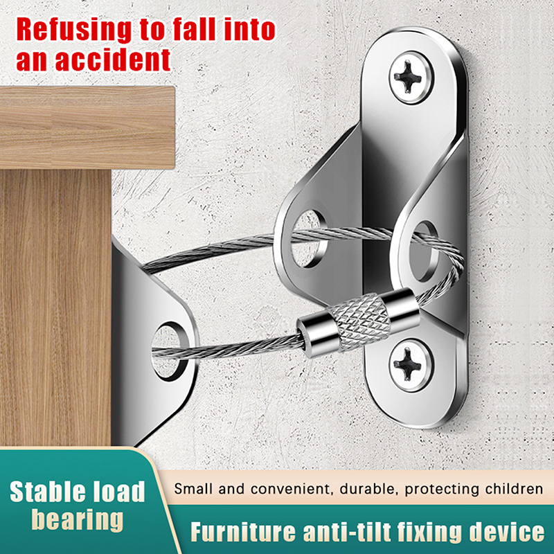 1Set Anti-Tip Furniture Anchor - Earthquake Anchor Strap avaliação e preço