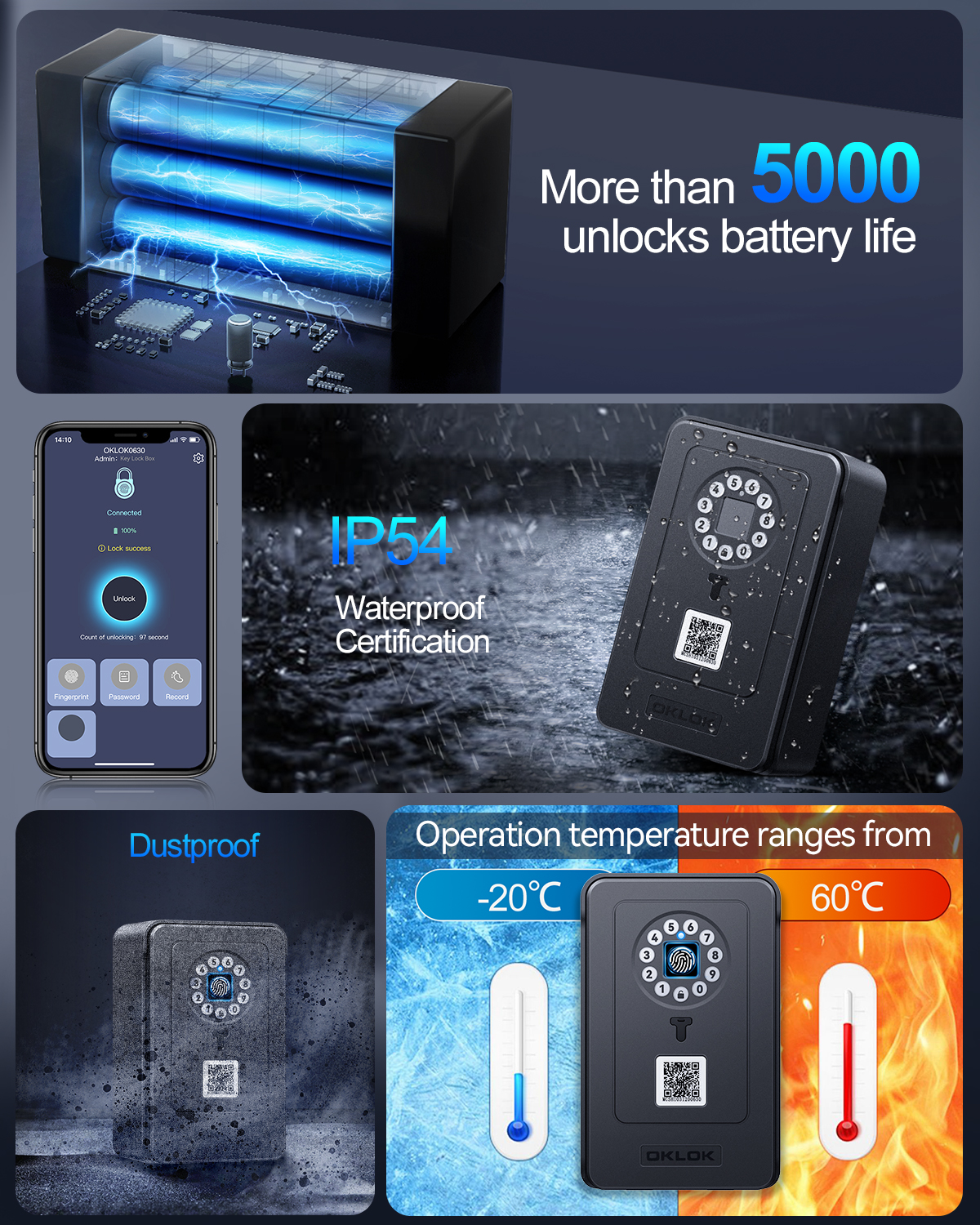 Wireless Smart lock Box Blueto - Lockbox Key Secure avaliação e preço