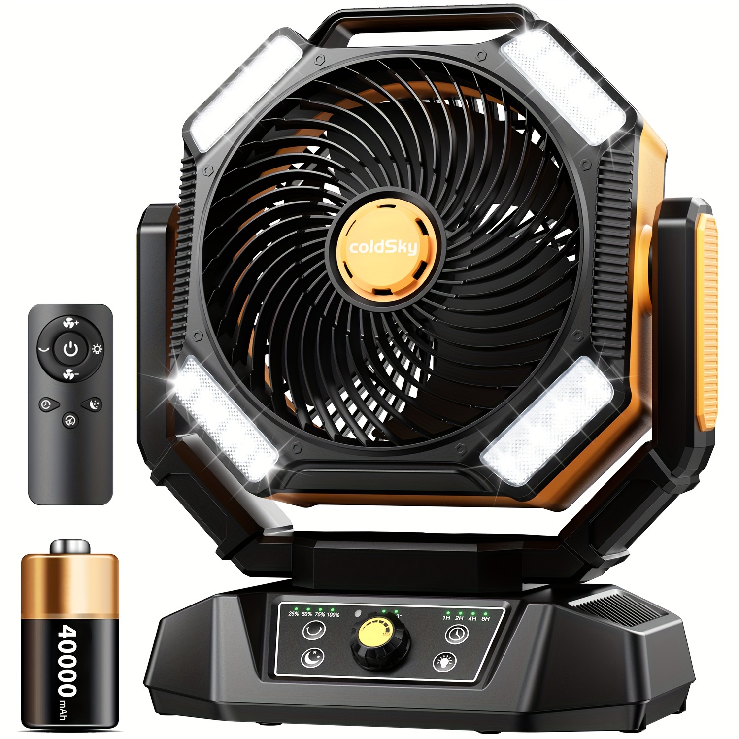 coldSky  Camping Fan, Battery  - Power Outage Light avaliação e preço