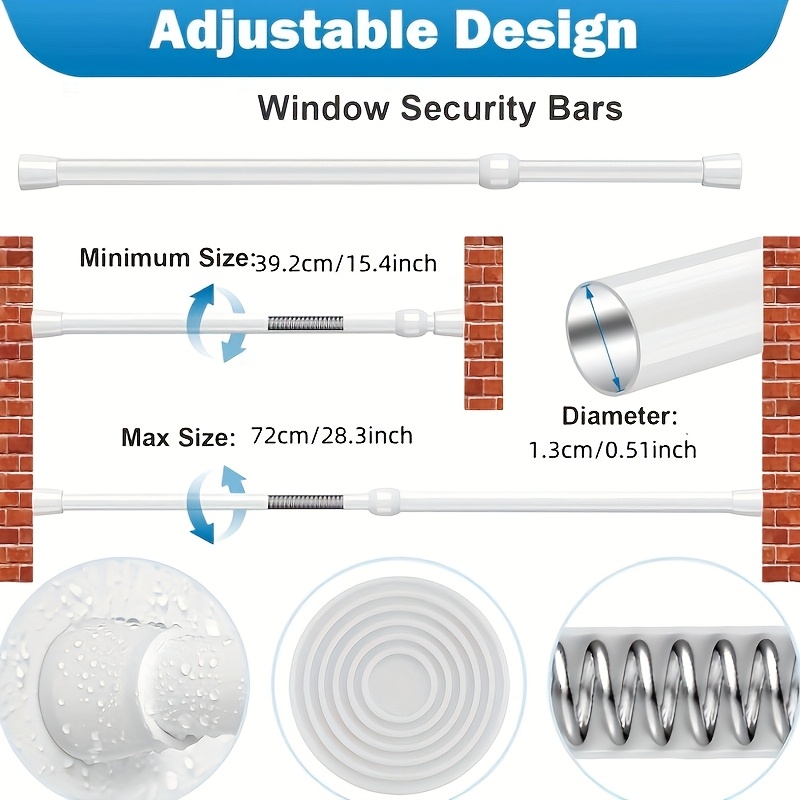 Adjustable Safety Ba Polished  - Window Lock Bar avaliação e preço