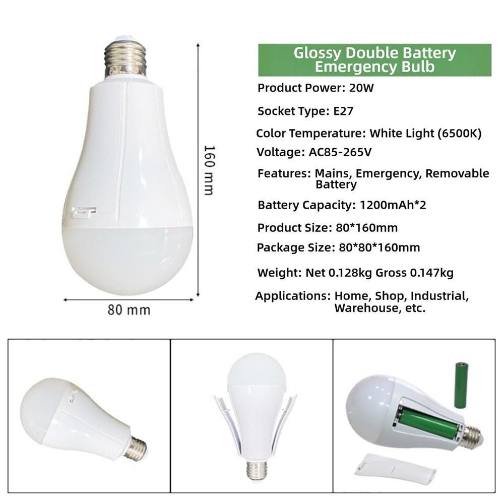 New Flicker-Free LED Bulb Ligh - Power Outage Light avaliação e preço