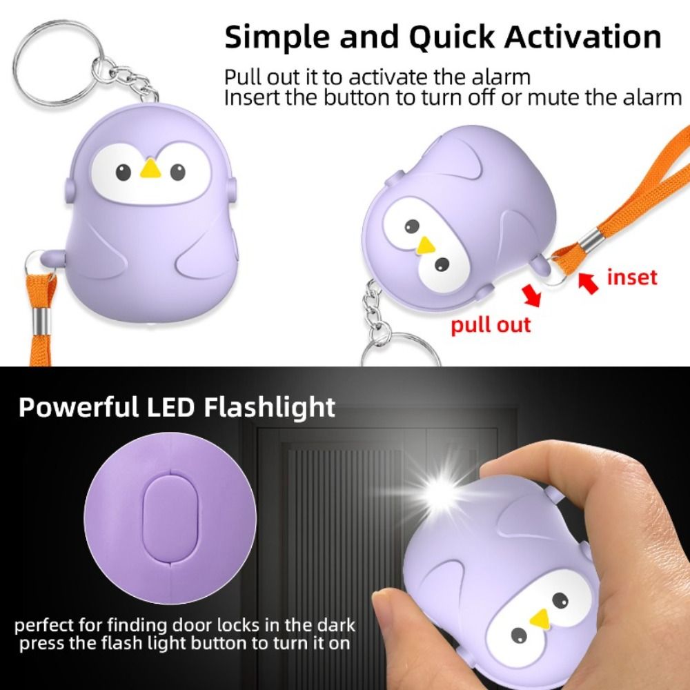 New 130dB Personal Self Defens - Personal Alarm Keychain avaliação e preço