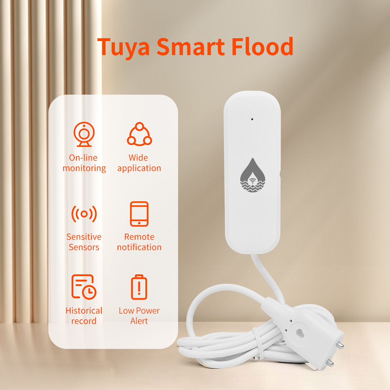 YFK Tuya WiFi Water Leakage Se - Water Alarm Sensor avaliação e preço