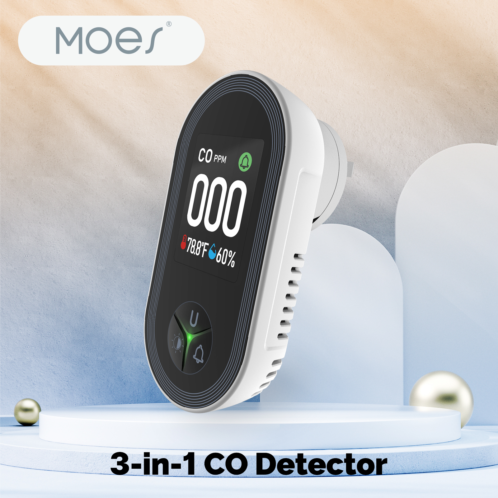 MOES 3in1 Carbon Monoxide Dete - Co Detector Plug avaliação e preço