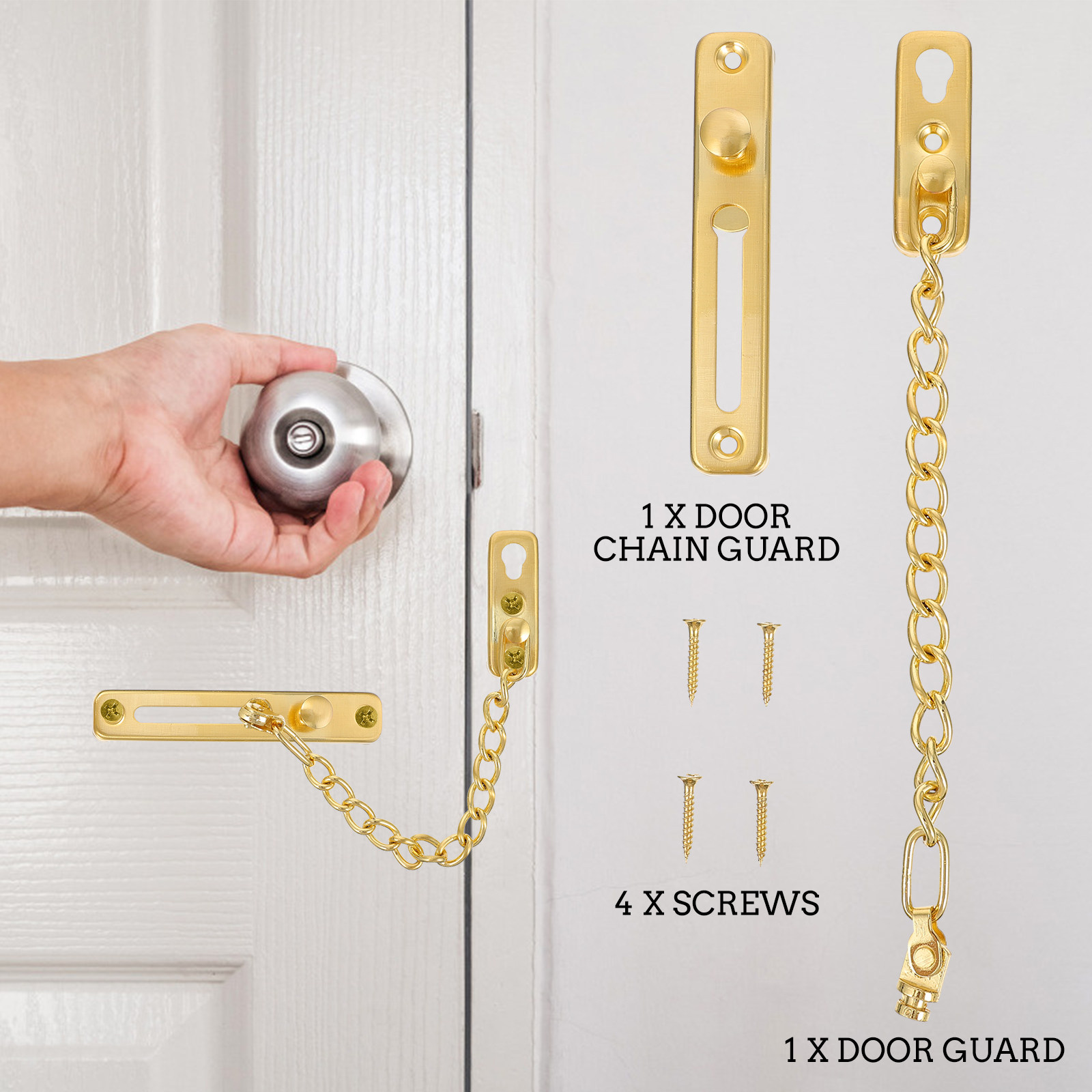 1Set Premium Stainless Steel D - Security Chain Door avaliação e preço