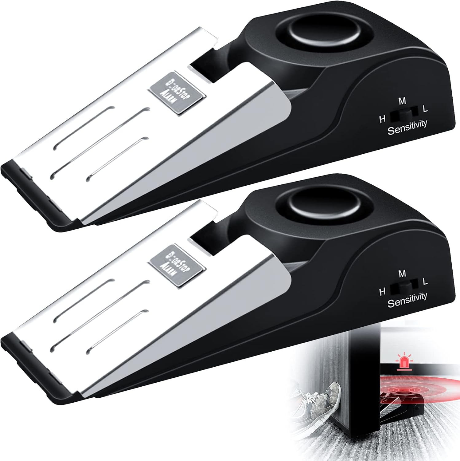 1/2Pcs Portable Travel 120 DB  - Door Stop Alarm avaliação e preço